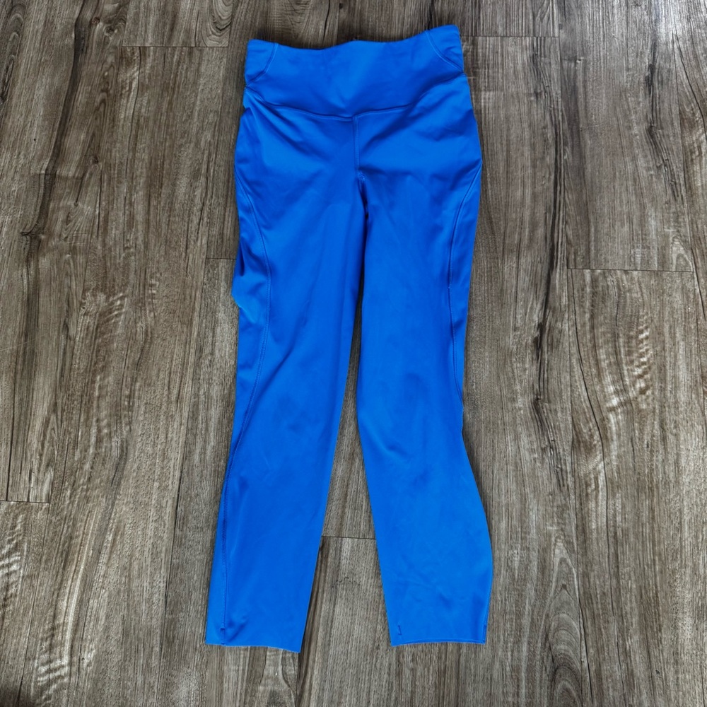Lululemon Base Pace High Rise Crop Leggings 23" Size 4 In Poolside Blue